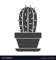 a cactus in a pot icon