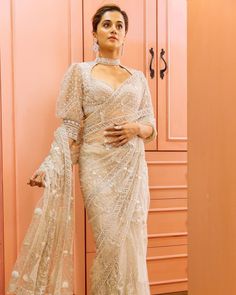 Tapsee Pannu, Wedding Fits, Taapsee Pannu, Wedding Blouse Designs, Indian Saree Blouses Designs, Saree Designs Party Wear, Indian Fashion Saree