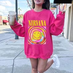 Sweatshirt Trendy, Pink Sweatshirt