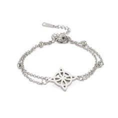 PRICES MAY VARY. Material: High quality stainless steel bracelet.Because it has no coating and is heat resistant and will not fade or discolor, no deformation, hard, bright. Size:Pendant Size:22.8*20mm , Chain Length: 17+5CM,Pendant weight：6.1g Design:This design has a sacred symbolic meaning as it symbolizes the balance and harmony that exist within our universe through proportion and form.In the olden days it was used as a drawing to ward off demons, unholy spirits, and other unwanted guests.W Adjustable Stainless Steel Jubilee Charm Bracelet, Silver Stainless Steel Charm Bracelet, Adjustable Hypoallergenic Stainless Steel Chain Bracelet, Nickel-free Stainless Steel Chain Bracelet, Adjustable Silver Stainless Steel Charm Bracelet, Witches Knot, Witch Knot, Knot Jewelry, String Bracelets