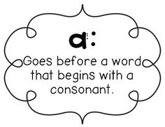 a black and white quote that says, goes before a word that begins with a constant