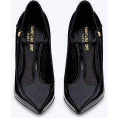 Classic Saint Laurent Paris T-Strap In Black Patent Leather ($795) ❤ liked on Polyvore featuring shoes, pumps, heels, ysl, black, black t strap pumps, black high heel pumps, patent leather pumps, platform pumps and high heel shoes Ysl Pumps, Shoes List, Dressing Well, Dr Shoes, Cinderella Shoes, Stunning Shoes, Shoe Inspiration, Boots Sneakers, Everyday Shoes