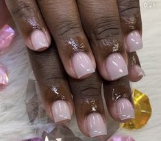 Very Short Acrylic Nails, Bw Nails, Natural Nail Look, Pink Leopard Nails, Sns Nails Designs, Ombre Acrylic, Emerald Nails, Classy Acrylic