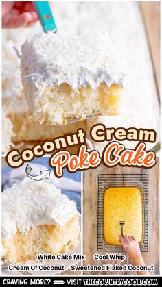 coconut cream poke cake recipe with white cake mix