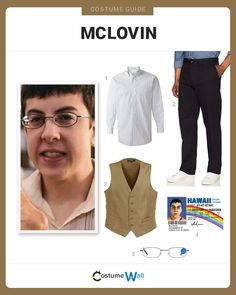 an image of a man wearing glasses and a shirt with the name mclovvin on it