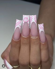 Pink Mexican Nails, Mexican Nails Designs Mexico, Summer Nail Sets, Charro Nails, Mexico Nails Designs, Mexico Nail Ideas, Mexican Inspired Nails Mexico, Name Nails, May Nail Designs