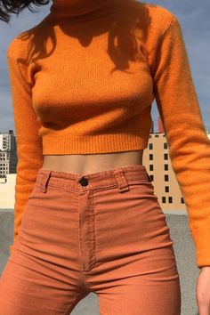 Mode Pastel, Outfits With Jordan 1s Fashion Styles, Orange Outfits, University Outfit, Monochromatic Outfit, K Fashion