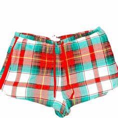 Cute Christmas Lounging Shorts With Adjustable Draw String Waist. Size Xl All Reasonable Offers Accepted And Big Discounts Given On Bundles Casual Plaid Sleepwear For Overnight, Cozy Pajama Shorts For Pajama Party, Plaid Shorts For Pajama Party, Plaid Short Bottoms For Pajama Party, Loungewear Outfit, Floral Pajama Set, Short Loungewear, Pj Shorts, Flannel Pajama Sets