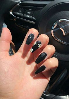 Black Nail Art, Basic Nails, Simple Acrylic Nails, Nail Swag, Summer Acrylic Nails