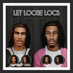 two black men with dreadlocks on their heads and the words let loose locs