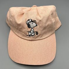 Snoopy Hat Men Peach Golf Peanuts Washed Strap Back Cap New Snoopy Hat, Beenie Hat, Neutral Hats, Peanuts Charlie Brown Snoopy, Christmas Beanie, Vintage Style Hat, Stocking Cap, Hat Men, Golf Apparel