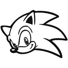 sonic the hedgehog face from sonic the hedgehog coloring pages for kids and adults