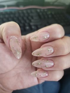 Diy Prom, 2023 Pink, Nails Gold, Gold Nail, Her Nails, Nails Square, Nails Blue, Nails Prom, Pearl Nails