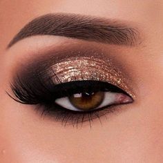 Gold Eyeliner, Wedding Hairstyles And Makeup, Wedding Eye Makeup, Dramatic Eye Makeup, Glitter Eye Makeup, Eye Makeup Pictures, Eye Makeup Designs