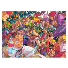 MAKE IT A FAIR FIGHT Give your best "Hadouken!" as you assemble this Street Fighter jigsaw puzzle. Piece by piece, you'll reveal an impressive roster of contenders duking it out. The all-out brawl showcases characters from across different eras, including classics like World Warrior, Alpha, and Third Strike. See how well you know the faces of your favorite fighters, from popular icons like Ryu and Chun-Li to more obscure competitors like Necro and Oro. SOMETHING FOR COMPETITORS TO PUZZLE OVER Wi Third Strike, Ryu And Chun Li, Capcom Art, Fun Activities To Do, Indoor Toys, Powerful Images, Chun Li, Puzzle Piece, Developmental Toys