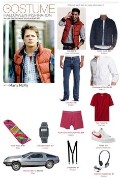 an image of men's clothing and accessories in the style of movie character costume