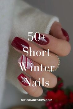 Christmas Nails Short Sparkle, Simple Winter Nails Acrylic Short, Colored French Tip Nails Winter, Red Winter Nails Short, Pink And Red Bow Nails, Short Chrome Red Nails, Christmas Proposal Nails, Short Red Holiday Nails, Red Pink Christmas Nails