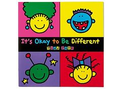 it's okay to be different in various colors and styles, with the words