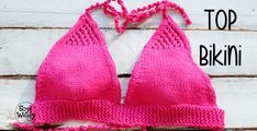 Un patrón muy fácil para tejer un bikini en dos agujas. Primera Parte: el TOP #bikini #tricot #patronesenespañol #top #tejidos #tutorial #soywoolly Bikinis Crochet, Swimwear Pattern, Crochet Swimwear, Manualidades Diy, Crochet Diagram, Top Crop, Summer Crochet, Corsets, Crochet Dress