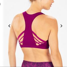 Fabletics Kessler Medium Impact Sports Bra New With Tags Size Xs Raspberry Color Removable Pads Moisture-Wicking All-Way Stretch Fabric Purple Activewear With Built-in Bra For Light Exercise, Purple Sportswear Sports Bra For Yoga, Purple Stretch Sports Bra For Workout, Purple Moisture-wicking Sports Bra For Pilates, Moisture-wicking Purple Sports Bra For Pilates, Purple Stretch Sports Bra Athleisure, Purple Stretch Sports Bra In Athleisure Style, Purple Activewear With Built-in Bra, Purple Athleisure Activewear With Built-in Bra