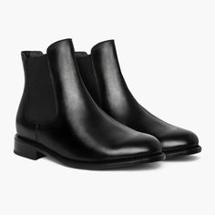 Men's Cavalier Chelsea Boot In Black Leather - Thursday Boot Company Cavalier Boots, Brogue Chelsea Boots, Thursday Boot Company, Goth Boots, Thursday Boots, Brown Leather Coat, Grey Leather Jacket, Boot Companies, Chelsea Boots Men