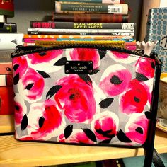 Beautiful Floral Crossbody Bag! Excellent Condition. Kate Spade Multicolor Spring Bags, Kate Spade Black Spring Bag, Kate Spade Black Bags For Spring, Kate Spade Pink Bag For On-the-go, Trendy Multicolor Kate Spade Bag, Trendy Pink Kate Spade Bag, Kate Spade Spring Bags For On-the-go, Trendy Pink Kate Spade Shoulder Bag, Kate Spade Pink Bag With Zipper Closure