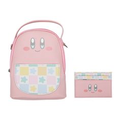 Level up your gifting game with this delightful Kirby two-piece gift set! This officially licensed set includes an adorable mini backpack featuring the lovable Kirby character. The backpack comes with a removable wristlet strap and a removable shoulder strap, giving you versatile carrying options. It's the perfect accessory to add a touch of cuteness to any outfit! Along with the mini backpack, the set also includes a Kirby card wallet that offers both functionality and charm. Crafted from durab Kirby Character, Sleeve Packaging, Holy Cow, Boy Tees, Mini Backpack, Kirby, Level Up, Card Wallet, Cute Gifts