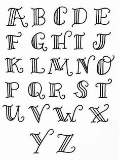 an old fashioned alphabet with the letters and numbers drawn in black ink on white paper