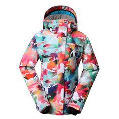 Gsou Snow Women's Colorful High Waterproof Windproof Ski/Snowboard Jac Women Ski Jacket, Womens Snowboard, Women Ski, Ski Coat, Cheap Jacket, Snowboard Jacket, Ski Snowboard, Snowboards, Snow Jacket