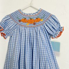 Nwt Anavini Hand Smocked Gingham Pumpkin Blue White Dress 24 Months Excellent Condition Length 21.5" Feel Free To Ask Me Any Additional Questions. No Trades Or Modeling. Measurements Are Approximate. Bundle More From My Closet To Save! Happy Poshing! P Traditional Baby Clothes, Smocked Bishop Dress, Blue White Dress, Smocking Patterns, Hand Smock, Blue And White Dress, Smocked Dress, Girl Clothes, Kids' Dresses