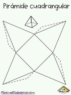 an origami diagram with the words, pyramid cuadranguar