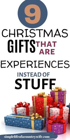 christmas gifts that are experiences instead of stuff