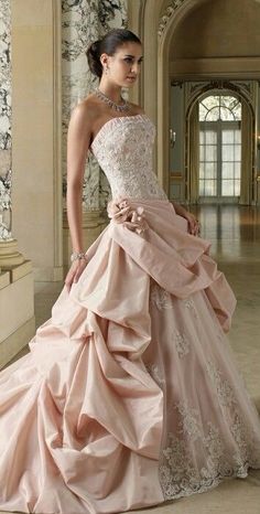 Pink Wedding Dress, Dream Wedding Ideas Dresses, Prom Dress Inspiration, Fantasy Gowns, Amazing Fashion, Pretty Prom Dresses, A Wedding Dress, Fairytale Dress, Princess Aesthetic