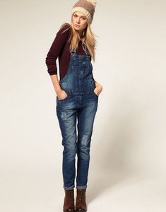 Jumpsuit Outfit Fall, Denim Jumpsuit Outfit, Overalls Winter, Denim Dungaree, Denim Bottoms, Farm Stuff, Quoi Porter