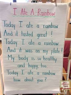 a sign that says i ate a rainbow today it ate a rainbow and it tasted great