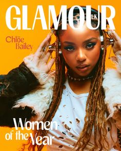 a woman with dreadlocks on the cover of glamour magazine