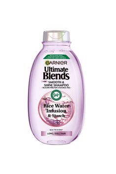 While the hair grows, it is exposed to numerous environmental aggressions which can damage the fiber. The protective layer of the hair called the cuticle is opened and can make hair dull and rough. Our new Garnier Ultimate Blends for long hair enriched with Rice Water & Starch, retains and locks in hydration for instantly replumped looking hair. The hair fiber is intensely smoothed: cuticles are sealed and perfectly reflect light. Result: smoothness and 72h of high shine*. A gelled texture and 94% of natural-origin ingredients, the luscious lather coats hair and rinses off in the blink of an eye. Hair is softer, smoother and silky to the touch. Its cleansing base is plant-derived.
*Instrumental test after application of Rice Water Shampoo Rice Water Shampoo, Water Infusion, Rice Water, Make Hair, Dull Hair, Infused Water, Blink Of An Eye, Hair Fibers, Hair Care Shampoo