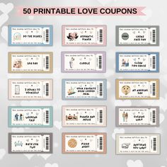 50 printable love coupons for valentine's day