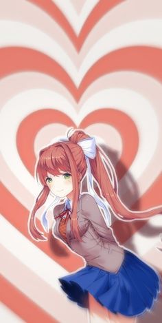 Just Monika Wallpaper, Ddlc Monika Wallpaper, Ddlc Wallpaper, Just Monika, Bear Shop, Soft Wallpaper