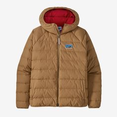 Patagonia Cotton Down Insulated Jacket Outdoor Cotton Puffer Jacket With Padded Collar, Functional Patagonia Puffer Jacket For Winter, Patagonia Puffer Outerwear For Outdoor, Outdoor Cotton Puffer Jacket With Fleece Lining, Outdoor Cotton Puffer Jacket With Detachable Hood, Outdoor Cotton Puffer Outerwear, Patagonia Puffer Jacket For Cold Weather, Patagonia Long Sleeve Puffer Jacket For Outdoor, Midweight Patagonia Puffer Jacket For Cold Weather