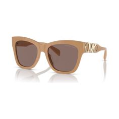 in stock Designer Beige Sunglasses With Tinted Lenses, Designer Beige Sunglasses With Gradient Lenses, Michael Kors Luxury Polarized Sunglasses, Feminine Color Palette, Female Eyes, Polarized Sunglasses, Face Shapes, Gender Female, Camel