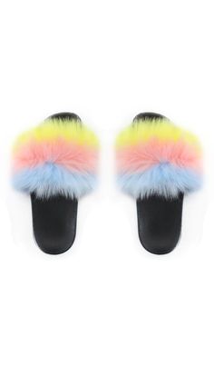 Faux Fur Slides | Yellow/Blush/Powder – Vegan Fine Body Yellow Blush, Blush Powder, Rubber Sole, Sleep Eye Mask, Faux Fur