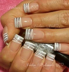 Nails Frances, Diamond Nail Designs, Short Coffin Nails Designs, Chalkboard Nails, Zebra Nails, Duck Nails, Fancy Nails Designs, Nails 2022