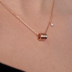 "Our new dainty Gold Tiny Cylinder Necklace. A perfect gift for special occasions, or for yourself. 1 YEAR WARRANTY Our products are plated with a thick layer of 14k solid gold on sterling silver (925K) silver, made with a special technique called \"vermeil\". All our jewelries are guaranteed for one year against tarnishing and deterioration. Provided that they are protected from water, soap and chemicals, they can be used for many years with their first day appearance. Our products are the best Everyday Necklace Gold, Minimalist Gold Necklace, Minimalist Necklace Gold, Tube Necklace, Knit Jewelry, Necklace Everyday, Gold Jewelry Simple Necklace, Gold Jewelry Simple, Dainty Gold Necklace