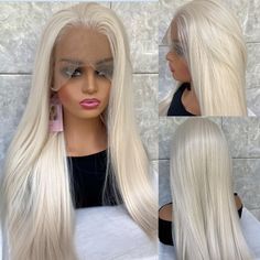 Elevate your style with these stunning pale blonde lace front wigs! Perfect for a natural look with heat resistant features. #BlondeWigs #LaceFront #HairGoals 🌟  #Women #LaceFront #Straight #Wig #HumanHair #FreePart #RemyQuality #Medium #Natural #Fashiomag #ClipIn #HeatResistant #Synthetic #PaleBlonde #StraightHair Pale Blonde, Blonde Lace Front Wigs, Lace Front Human Hair, Straight Wig, Wigs Hair Extensions, Synthetic Wigs, Hair Pieces, Hair Goals, Lace Front Wigs