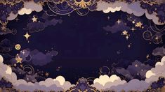 an artistic background with clouds and stars