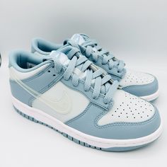 Brand new in original box Bought directly from Nike Ships carefully packaged within 24 hours of receiving payment Dunk Low Aura Clear, Aura Blue, All Nike Shoes, Shoes Teen