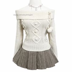 Shoujo Hairstyles, Hachi Style, Fawn Outfit, Winter Coquette, Coquette Outfits, Shoulder Cable, Clothes Board, Nana Komatsu