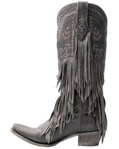 Black Western Boots, Fringe Ankle Boots, Cute Country Outfits, Handcrafted Boots, Fab Shoes, Funky Shoes, Zipper Boots, Cowboy Boots Women, Cowgirl Boots