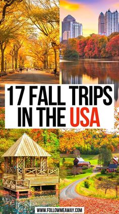 Fall Trips in the USA Weekend Trips In The Us, Fall Weekend Trip, Honeymoon Destinations Usa, Fall Weekend Getaway, Weekend Getaways For Couples, Best Weekend Trips, Long Weekend Trips, Best Weekend Getaways